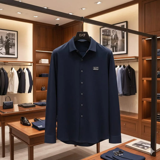 EA7 EMP*RIO ARM*NI || Men’s Luxury Slim-Fit Button-Down Shirt