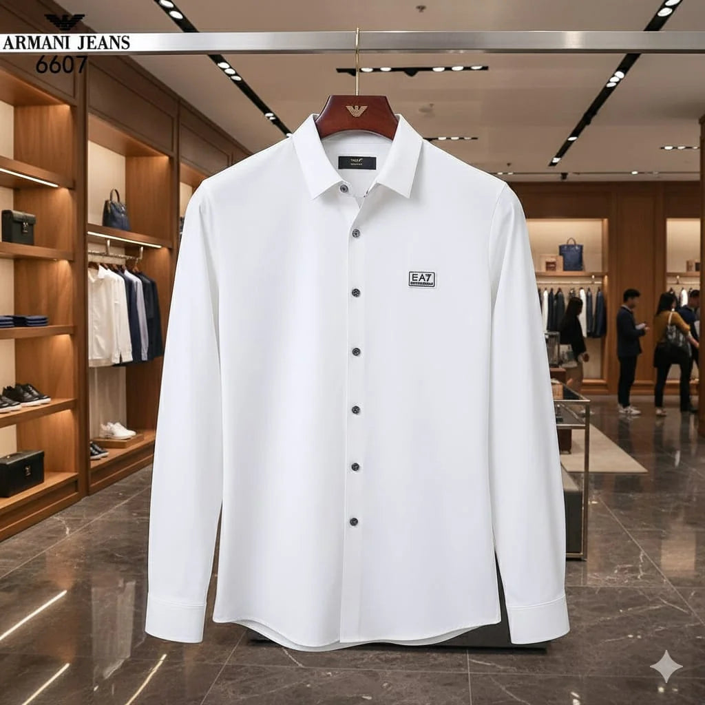 EA7 EMP*RIO ARM*NI || Men’s Luxury Slim-Fit Button-Down Shirt