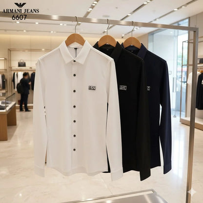 EA7 EMP*RIO ARM*NI || Men’s Luxury Slim-Fit Button-Down Shirt