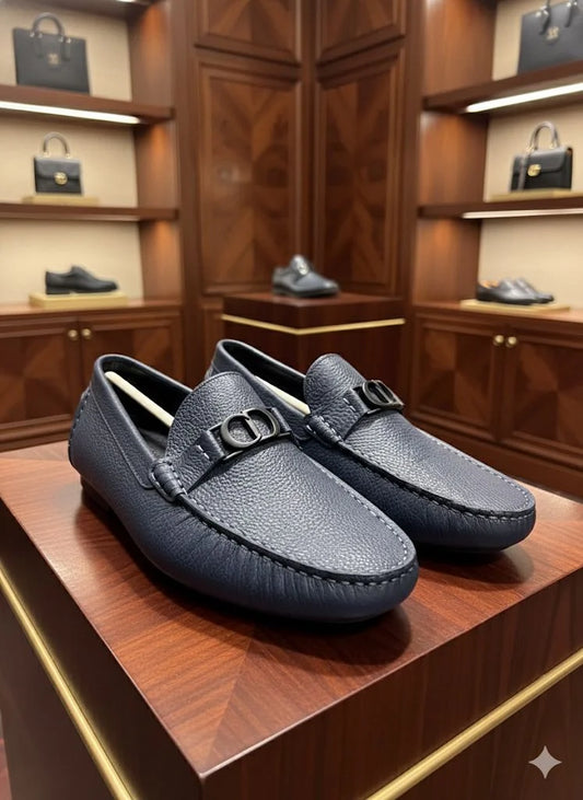 CHRISTIAN DIOR || Signature Details: The CD Icon Blue Loafer