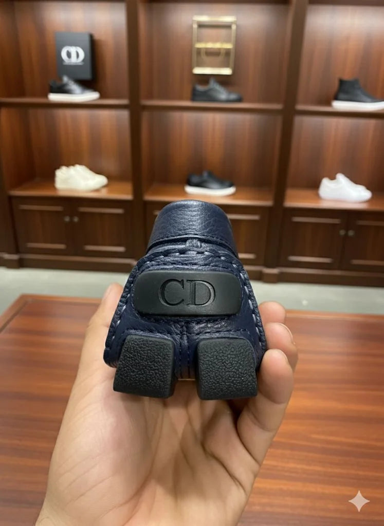 CHRISTIAN DIOR || Signature Details: The CD Icon Blue Loafer