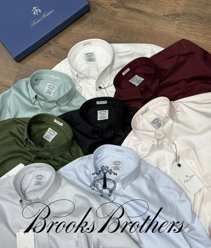 BROOKS BROTHERS || Milano Slim-Fit Button-Down Collar Oxford Shirt