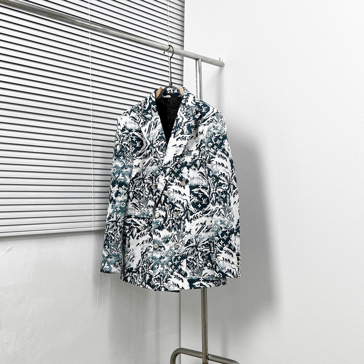 LOUIS VUITTON || Pharrell Williams Blue Surfer Monogram Print Suit - Blazer & Pants