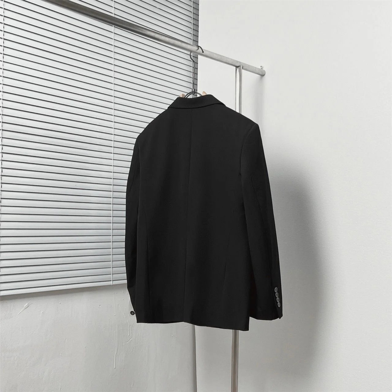 DOLCE & GABBANA || Black Slim-Fit Blazer and Trousers Set with Metallic Logo Patch & Gold Crest