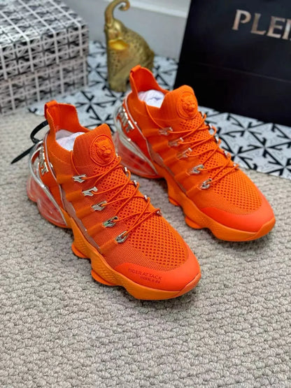 PHILIPP PLEIN || Plein Sport Tiger Attack Gen.X-04 Orange Knit Tech Sneakers