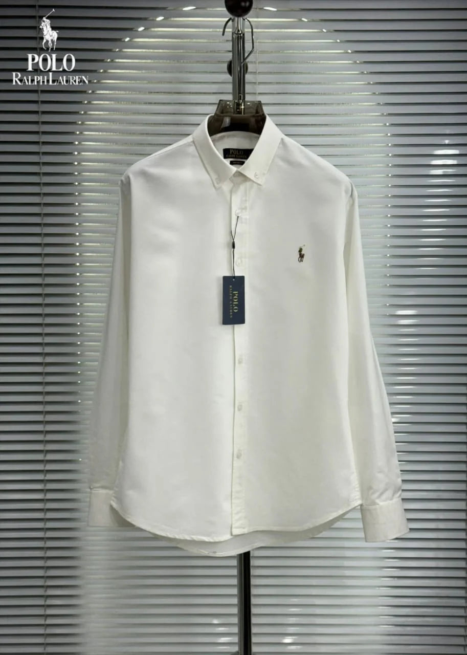 POLO RALPH LAUREN || Men’s Custom Fit Oxford Shirt - 100% 2-Ply Cotton Button-Down- FASHION MYST
