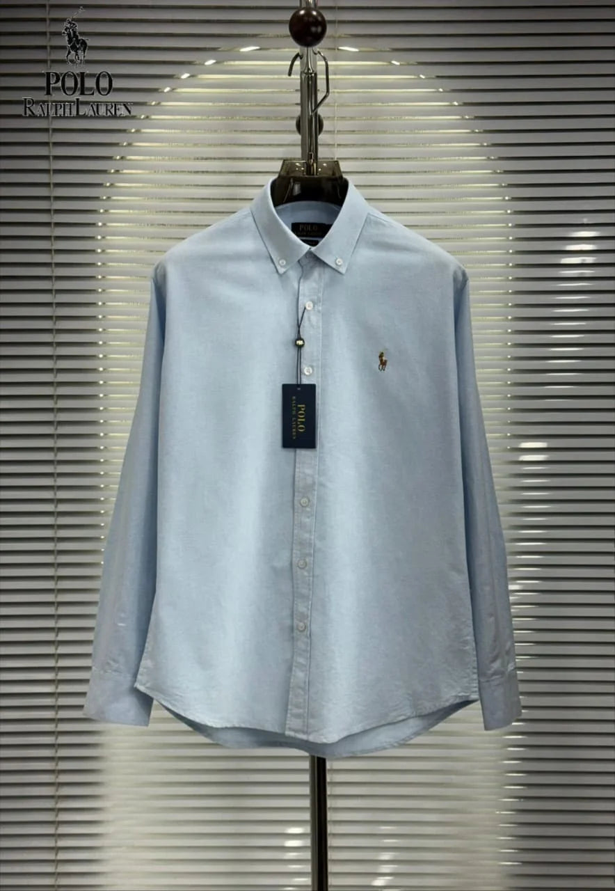 POLO RALPH LAUREN || Men’s Custom Fit Oxford Shirt - 100% 2-Ply Cotton Button-Down- FASHION MYST