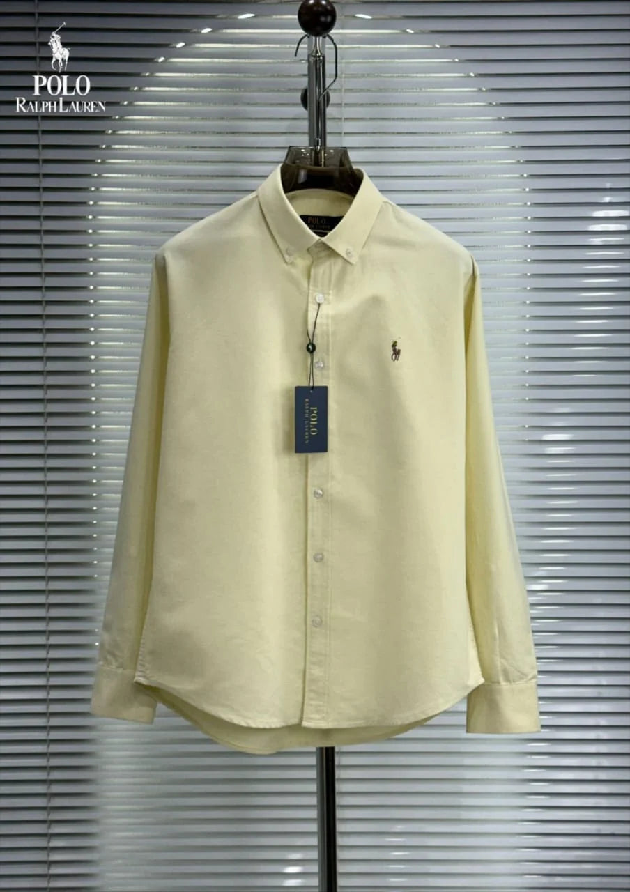 POLO RALPH LAUREN || Men’s Custom Fit Oxford Shirt - 100% 2-Ply Cotton Button-Down- FASHION MYST