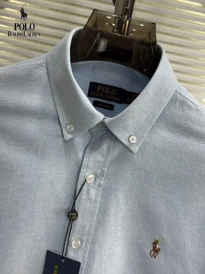 POLO RALPH LAUREN || Men’s Custom Fit Oxford Shirt - 100% 2-Ply Cotton Button-Down- FASHION MYST