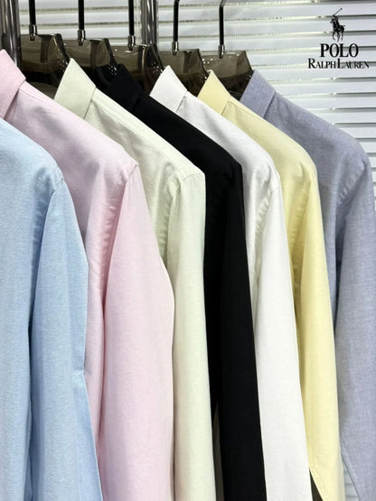 POLO RALPH LAUREN || Men’s Custom Fit Oxford Shirt - 100% 2-Ply Cotton Button-Down- FASHION MYST