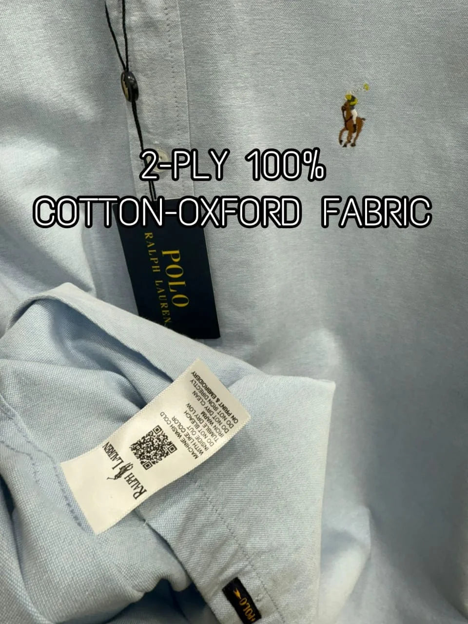POLO RALPH LAUREN || Men’s Custom Fit Oxford Shirt - 100% 2-Ply Cotton Button-Down- FASHION MYST