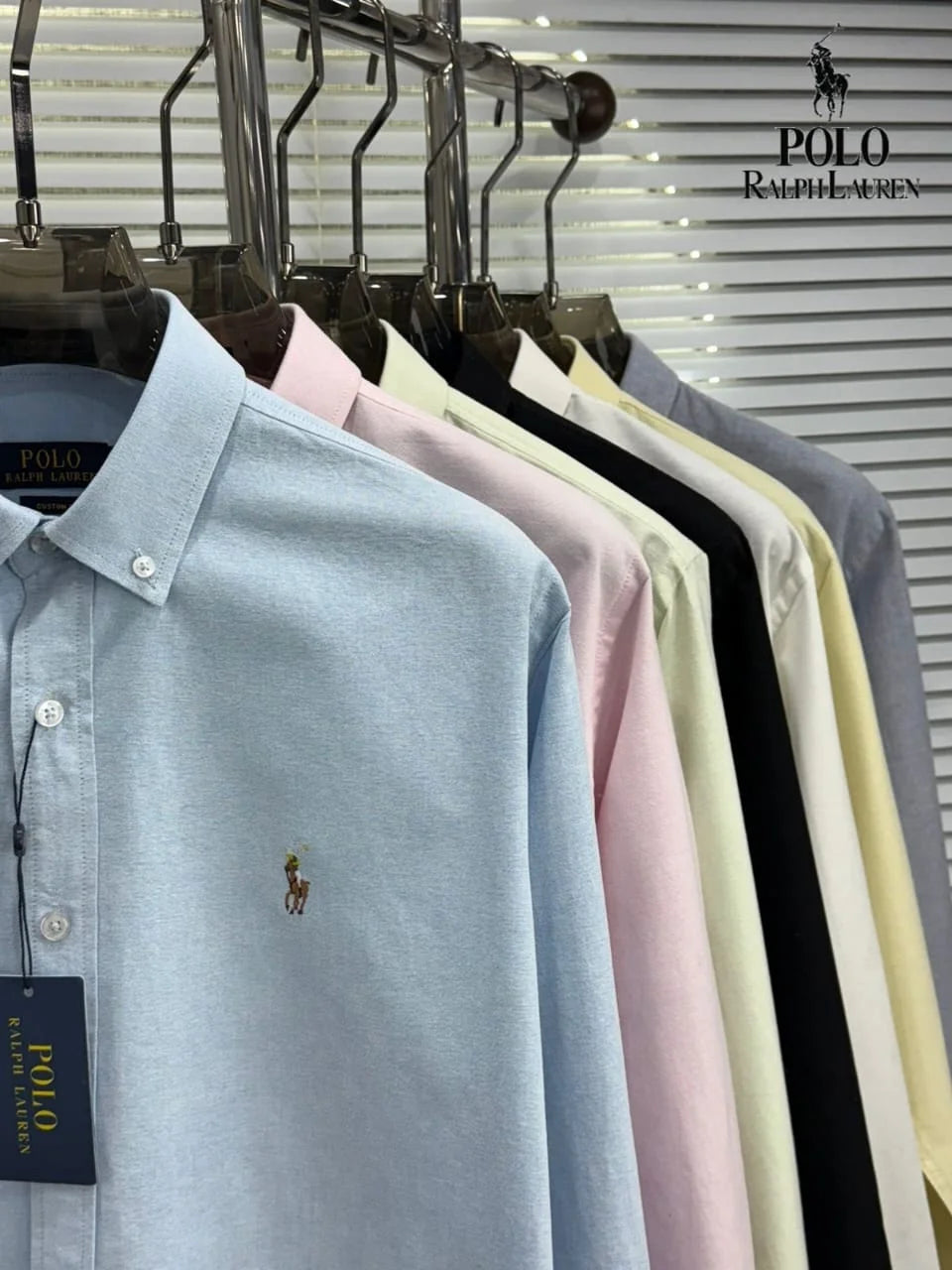 POLO RALPH LAUREN || Men’s Custom Fit Oxford Shirt - 100% 2-Ply Cotton Button-Down- FASHION MYST