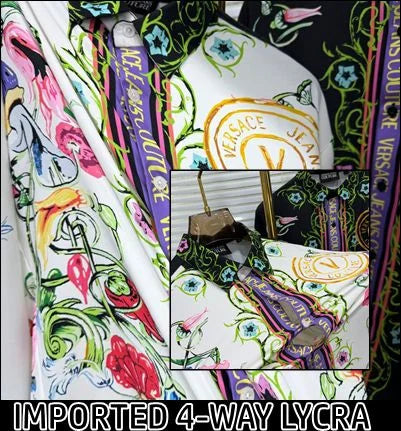 VERSACE JEANS COUTURE || Men’s Baroque V-Logo Silk-Finish Shirt - Heritage Print Collection- FASHION MYST