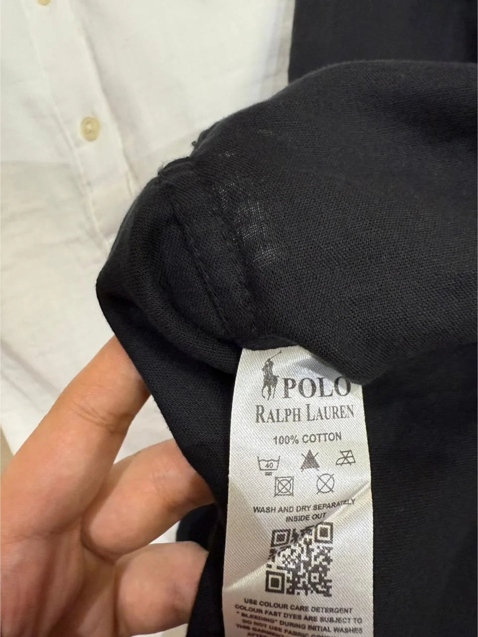 POLO RALPH LAUREN || Women’s Relaxed Fit Linen Shirt – Iconic Pony Embroidery | Lightweight Designer Button-Down in Black & White