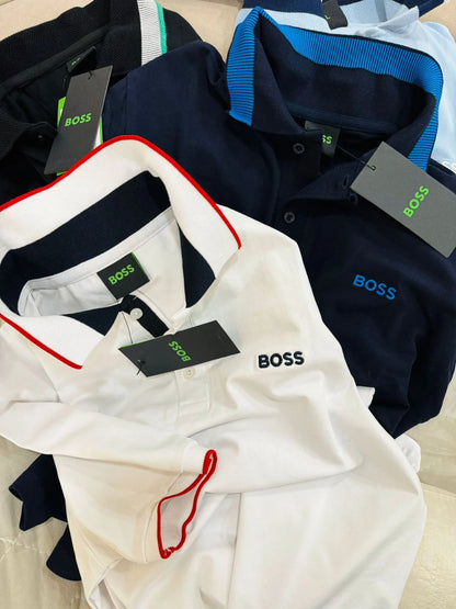 HUGO BOSS || Men's Slim-Fit Polo Shirt - Luxury Tipped Collar Cotton Pique Collection