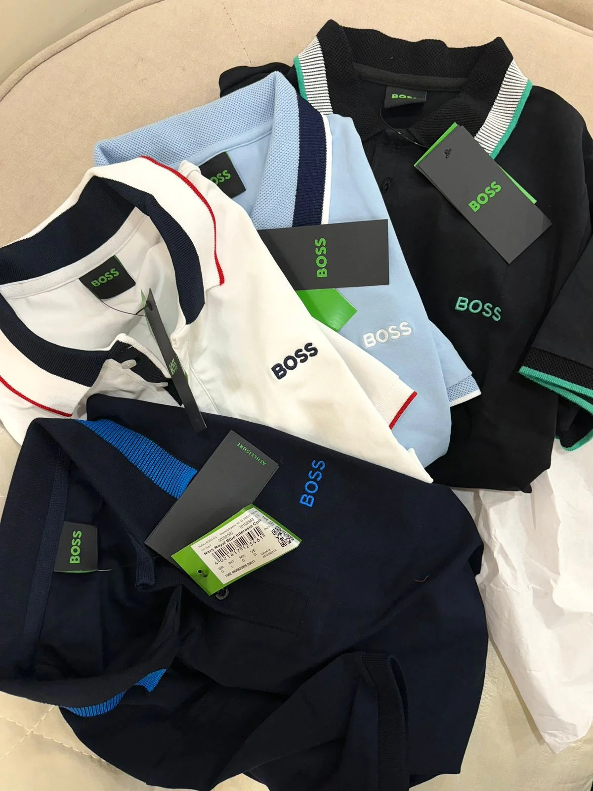 HUGO BOSS || Men's Slim-Fit Polo Shirt - Luxury Tipped Collar Cotton Pique Collection