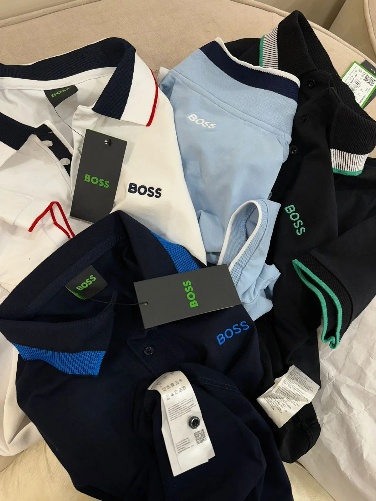HUGO BOSS || Men's Slim-Fit Polo Shirt - Luxury Tipped Collar Cotton Pique Collection