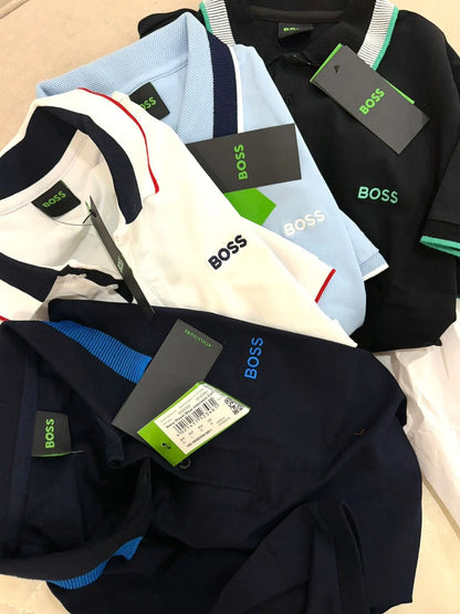 HUGO BOSS || Men's Slim-Fit Polo Shirt - Luxury Tipped Collar Cotton Pique Collection