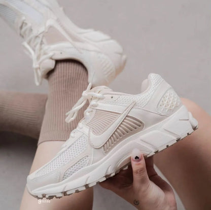 Women’s Retro Mesh Lifestyle Sneakers – Cream & Sail White | Chunky Y2K Inspired Breathable Walking Shoes