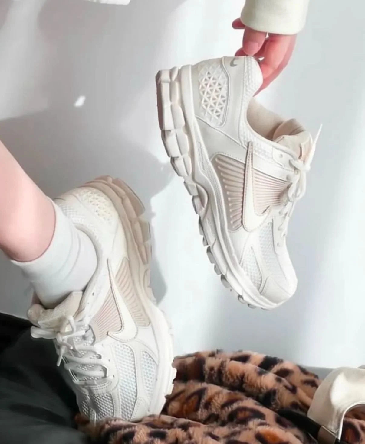 Women’s Retro Mesh Lifestyle Sneakers – Cream & Sail White | Chunky Y2K Inspired Breathable Walking Shoes