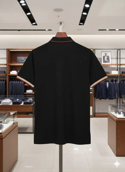HUGO BOSS || Men's Slim-Fit Luxury Polo Shirt – Signature Tipped Collar & Cuff Design