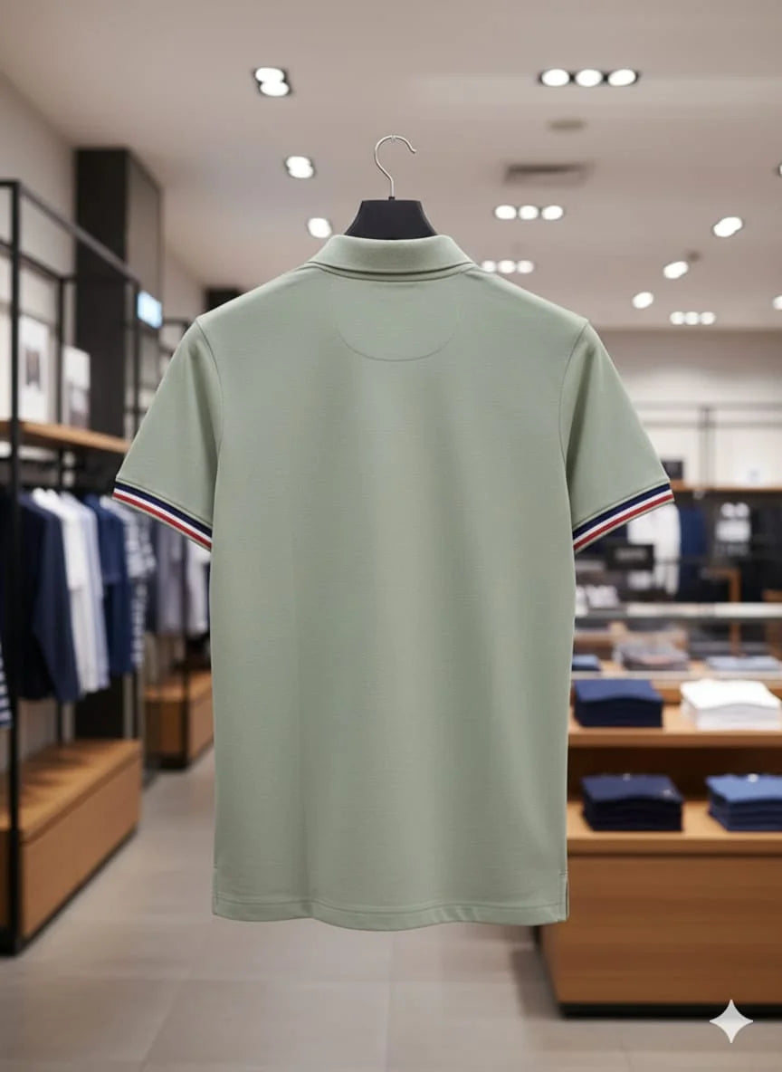 HUGO BOSS || Men's Slim-Fit Luxury Polo Shirt – Signature Tipped Collar & Cuff Design