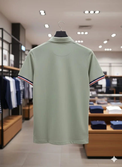 HUGO BOSS || Men's Slim-Fit Luxury Polo Shirt – Signature Tipped Collar & Cuff Design