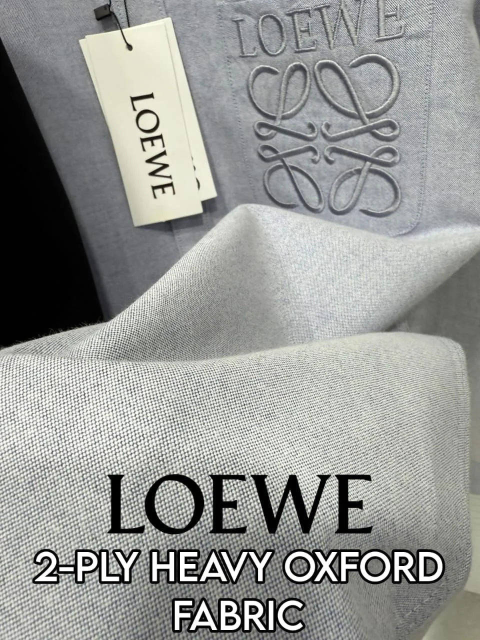 LOEWE || Men’s Anagram Embroidered Patch Pocket Button-Down Shirt