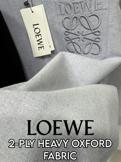 LOEWE || Men’s Anagram Embroidered Patch Pocket Button-Down Shirt