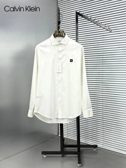 CALVIN KLIEN || Men’s Slim-Fit Liquid Cotton Dress Shirt – Premium Long Sleeve Button-Down