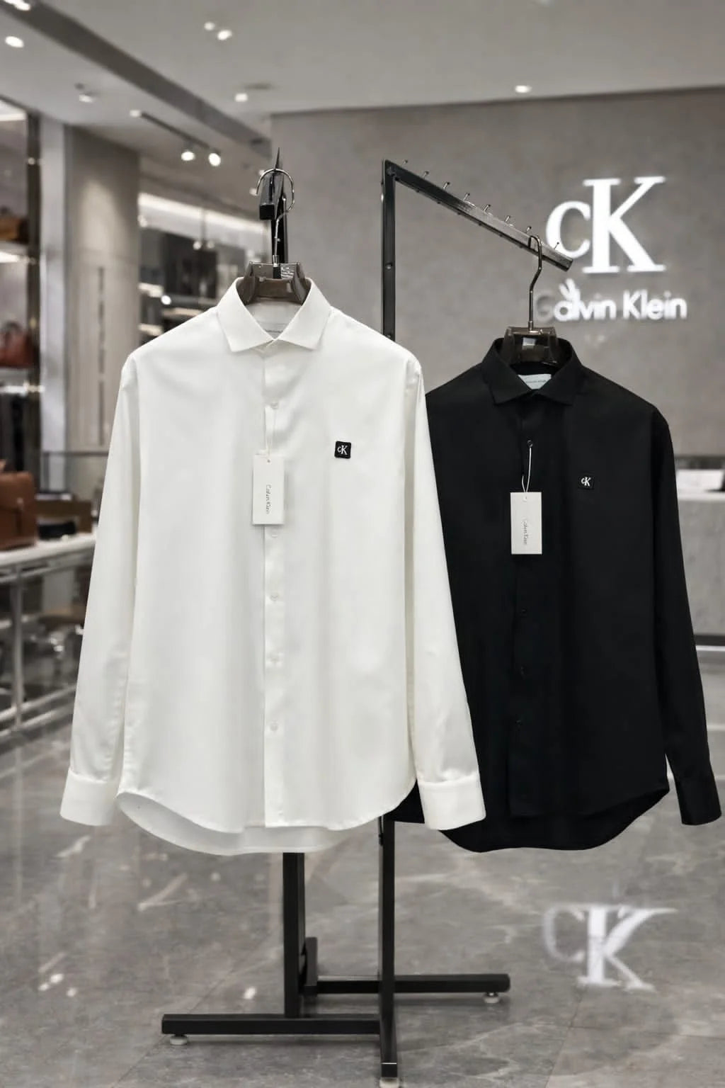 CALVIN KLIEN || Men’s Slim-Fit Liquid Cotton Dress Shirt – Premium Long Sleeve Button-Down