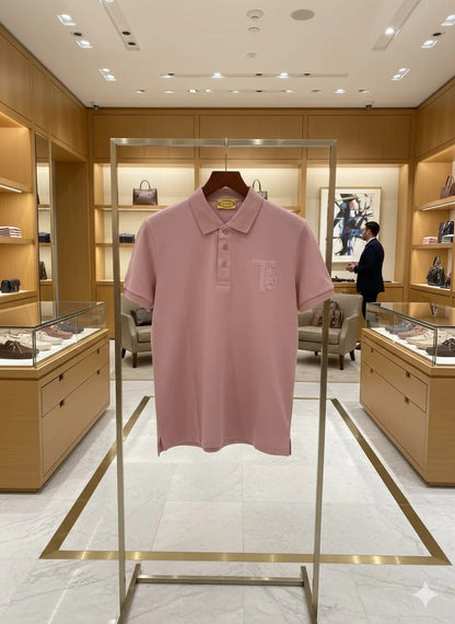 TOD'S || Men’s Monogram Piqué Polo Shirt – Slim Fit Short Sleeve with Embroidered Lion T-Logo