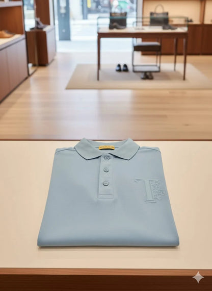 TOD'S || Men’s Monogram Piqué Polo Shirt – Slim Fit Short Sleeve with Embroidered Lion T-Logo