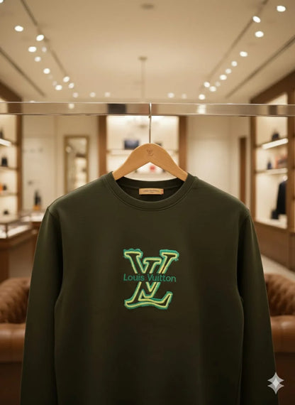 LOUIS VUITTON || Men’s Monogram Signature Long Sleeve T-Shirt – Premium Cotton Knit