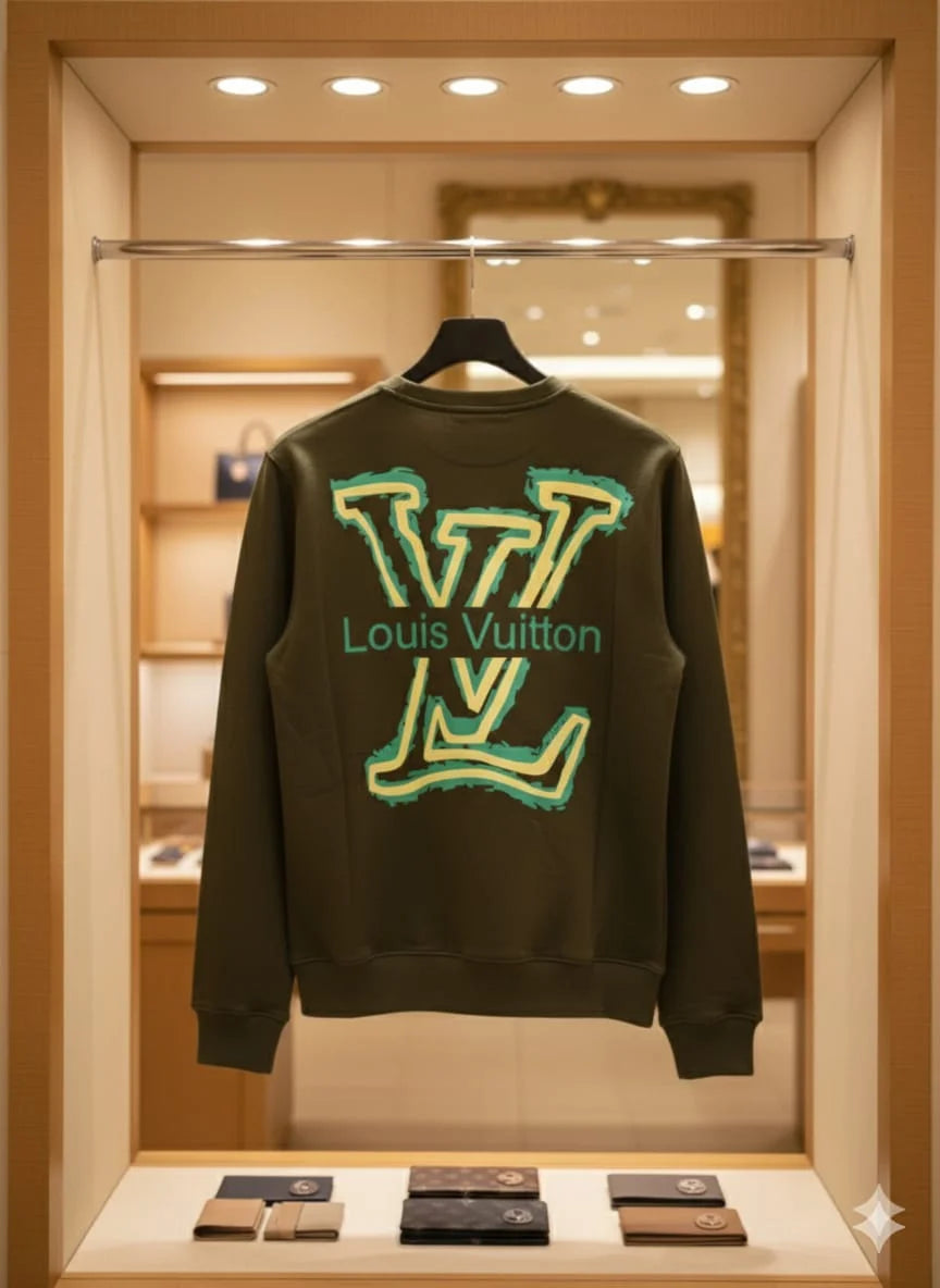 LOUIS VUITTON || Men’s Monogram Signature Long Sleeve T-Shirt – Premium Cotton Knit