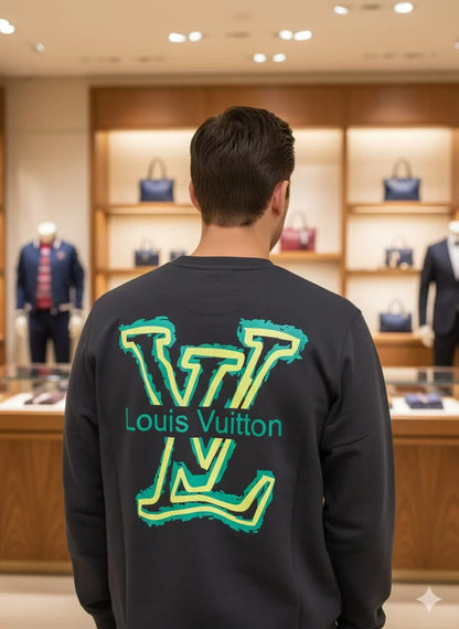 LOUIS VUITTON || Men’s Monogram Signature Long Sleeve T-Shirt – Premium Cotton Knit