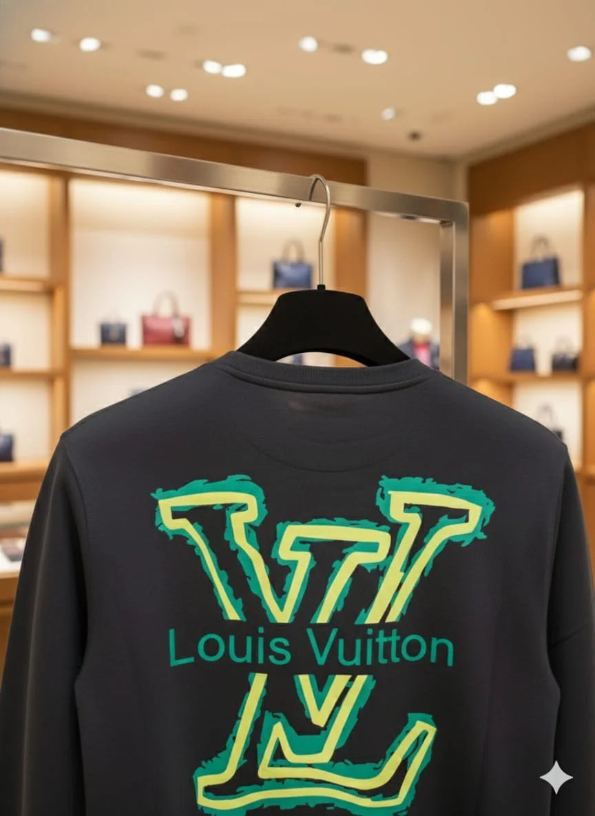 LOUIS VUITTON || Men’s Monogram Signature Long Sleeve T-Shirt – Premium Cotton Knit