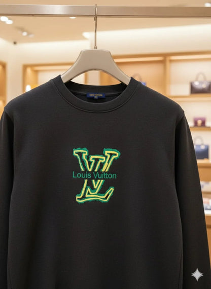 LOUIS VUITTON || Men’s Monogram Signature Long Sleeve T-Shirt – Premium Cotton Knit