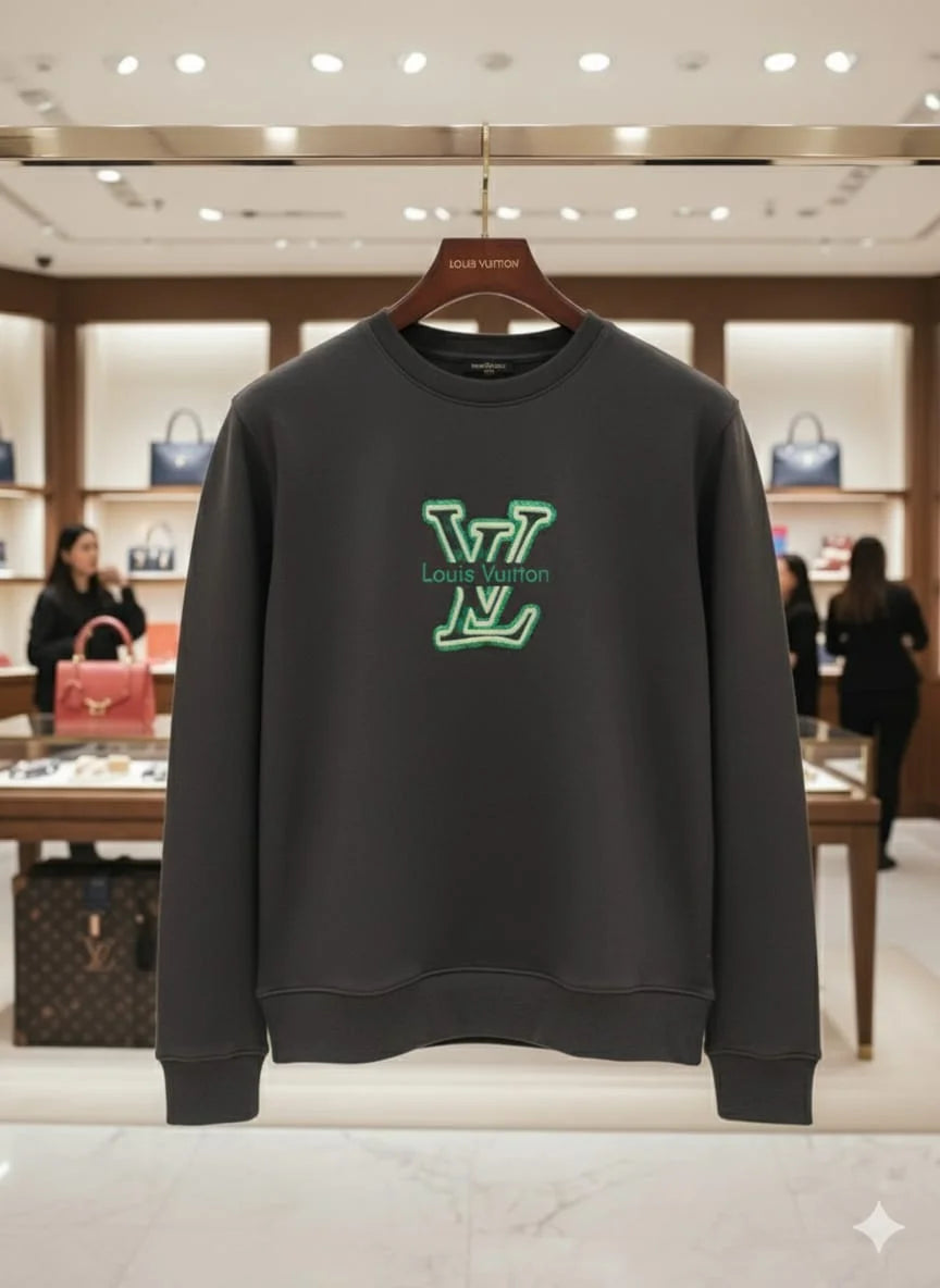 LOUIS VUITTON || Men’s Monogram Signature Long Sleeve T-Shirt – Premium Cotton Knit