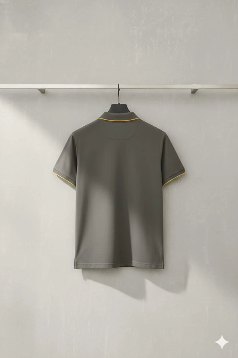 FENDI || Men's Bag Bugs Eyes Polo Shirt – Contrast Tipped Piqué Cotton