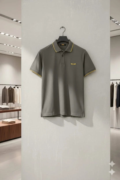 FENDI || Men's Bag Bugs Eyes Polo Shirt – Contrast Tipped Piqué Cotton