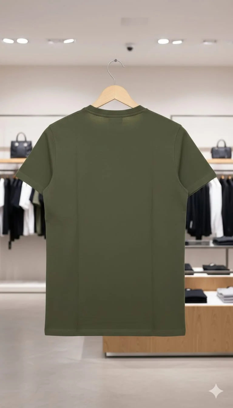 GIO*GIO ARM*NI || Men’s Eagle Logo Color-Block T-Shirt – Premium Slim Fit Crew Neck