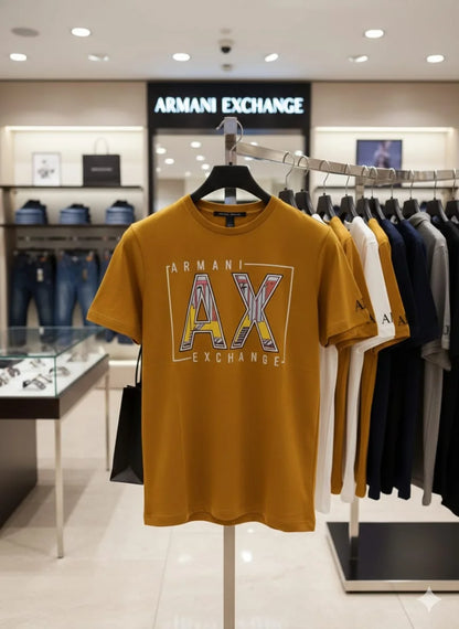 ARM*NI EXCH*NGE || Men's Iconic Graphic Logo Cotton T-Shirt – Premium Slim Fit Crew Neck