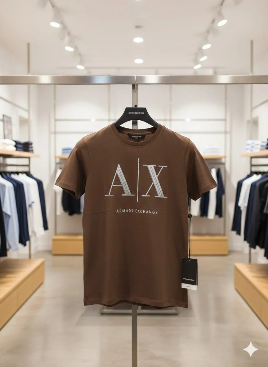 ARM*NI EXCH*NGE || Men's Iconic Graphic Logo Cotton T-Shirt – Premium Slim Fit Crew Neck