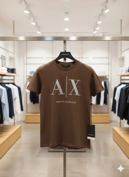 ARM*NI EXCH*NGE || Men's Iconic Graphic Logo Cotton T-Shirt – Premium Slim Fit Crew Neck