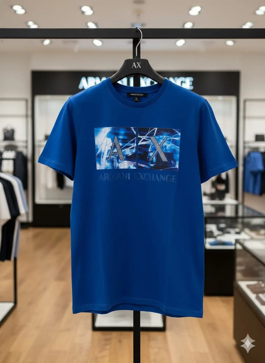 ARM*NI EXCH*NGE || Men's Iconic Graphic Logo Cotton T-Shirt – Premium Slim Fit Crew Neck