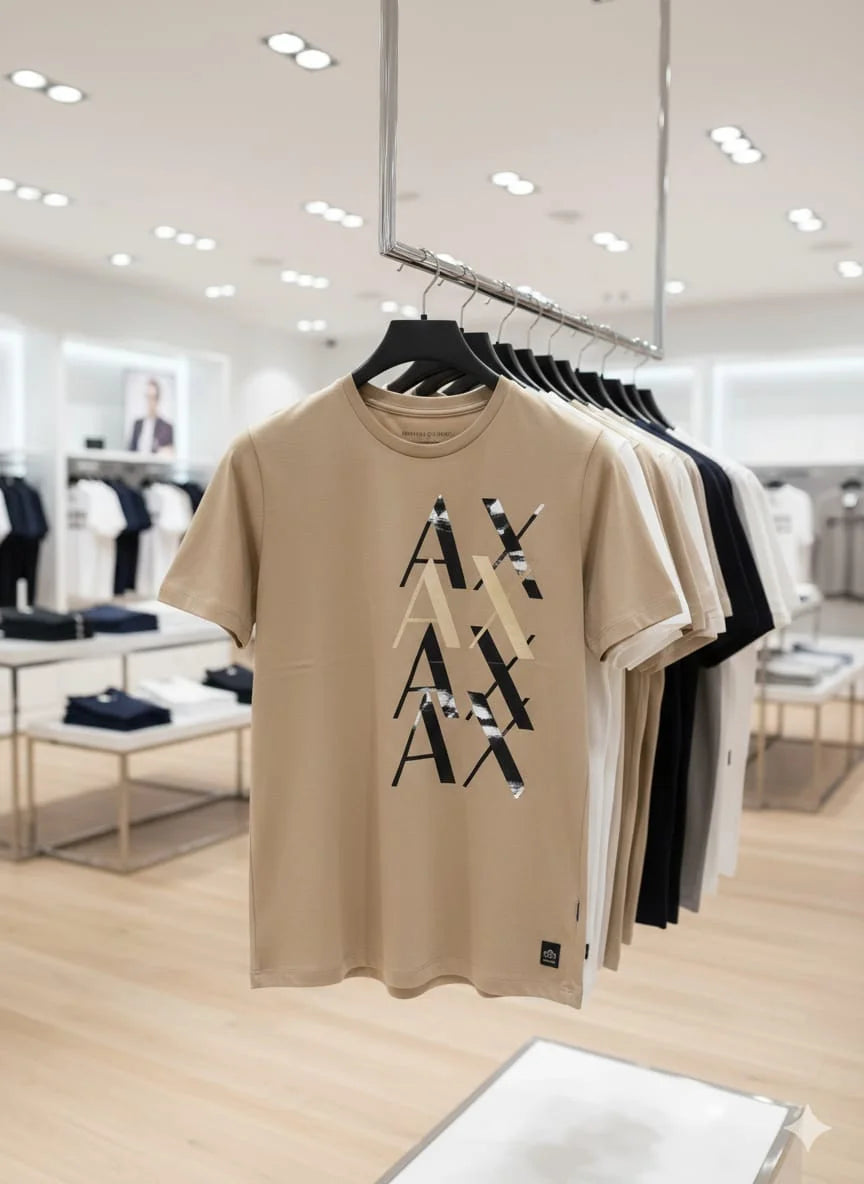 ARM*NI EXCH*NGE || Men's Iconic Graphic Logo Cotton T-Shirt – Premium Slim Fit Crew Neck