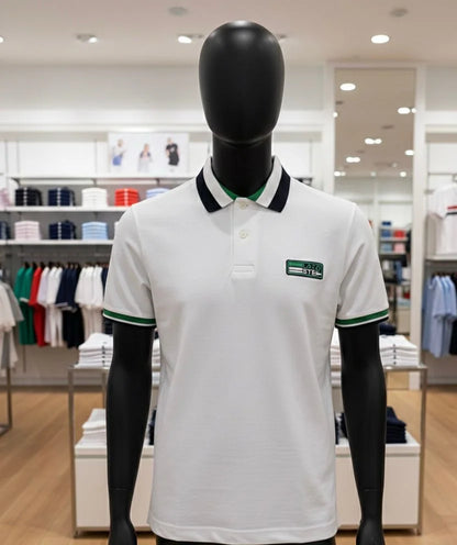 LACOSTE || Sport Men's Contrast Trim Piqué Polo Shirt – Athletic Fit