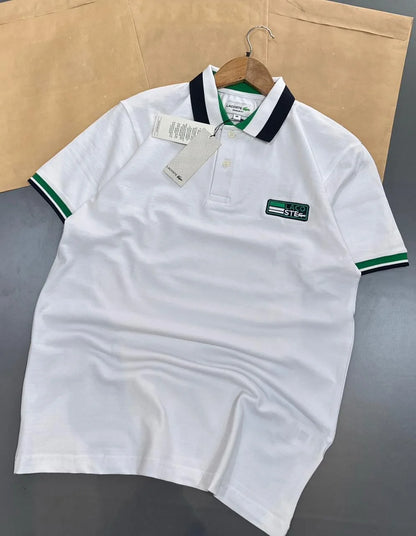 LACOSTE || Sport Men's Contrast Trim Piqué Polo Shirt – Athletic Fit