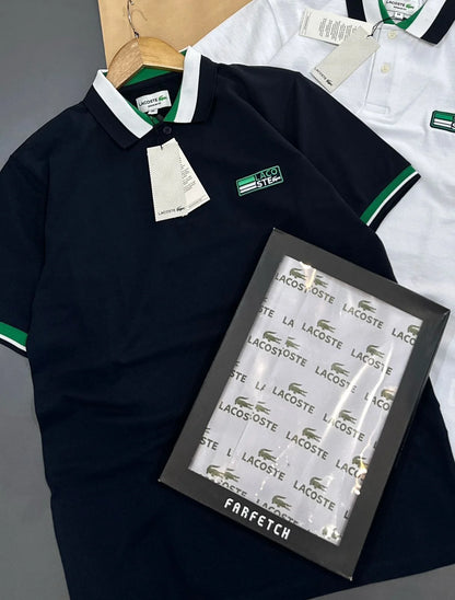 LACOSTE || Sport Men's Contrast Trim Piqué Polo Shirt – Athletic Fit